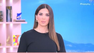 Η Σταματίνα Τσιμτσιλή στο πλατό του Happy Day