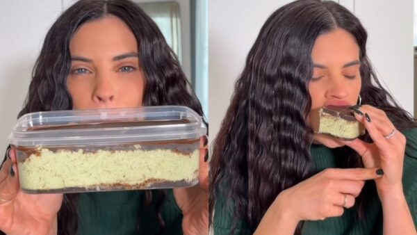 Η Χριστίνα Μπόμπα τρώει χαλβά dubai chocolate