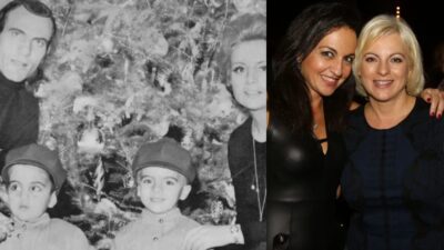 Η οικογένεια του Μίμη Δομάζου με τη Βίκυ Μοσχολιού