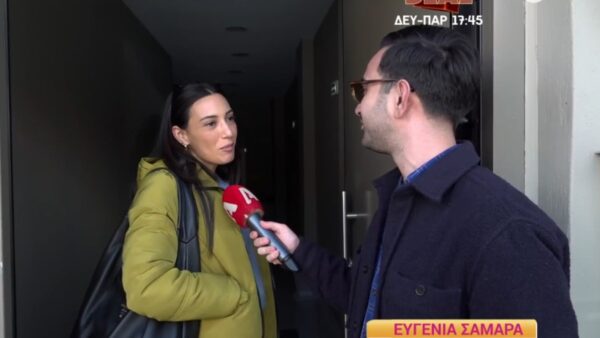 Η Ευγενία Σαμαρά μπροστά στην κάμερα