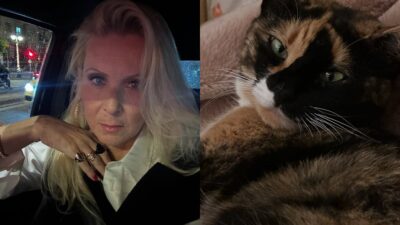 Η Κατερίνα Γκαγκάκη και το γατάκι της