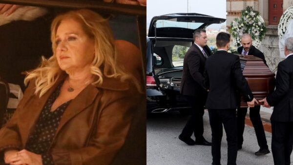 Η Μαρία Καβογιάννηκαι φωτογραφία από την κηδεία της Κωνσταντίνου