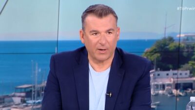 Ο Λιάγκας στο πλατό του ΑΝΤ1