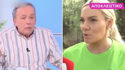 Η Ιωάννα Μαλέσκου στην κάμερα του Super Κατερίνα και ο Ανδρέας Μικρούτσικος