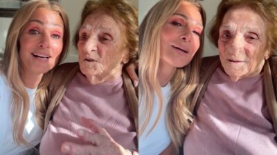 Η Νατάσα Θεοδωρίδου με τη γιαγιά της