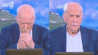 Ο Γιώργος Παπαδάκης με τσιγάρο στον αέρα του ΑΝΤ1