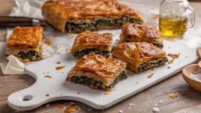 Σπανακόπιτα στον πάγκο πάνω