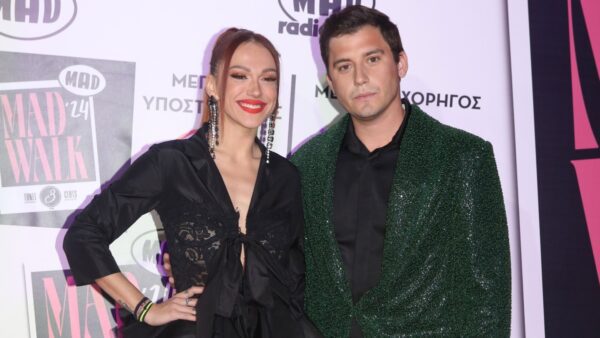 Η Τάνια Μπρεάζου και ο Γιώργος Αμούζας σε βραδινή τους έξοδο.