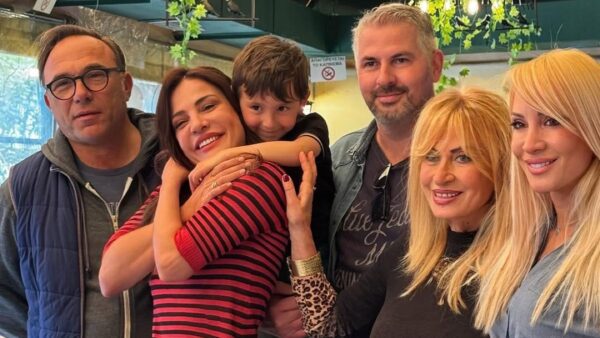 Η Δήμητρα Ματσούκα και ο Πέτρος Κόκκαλης στο πάρτι της Μαρίας Ματσούκα