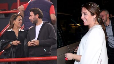 Η Δόμνα Μιχαηλίδου με τον σύντροφό της και μόνη της