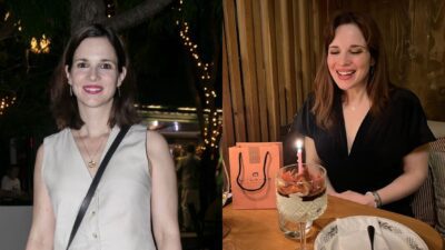 H Ευγενία Δημητροπούλου σε κολάζ