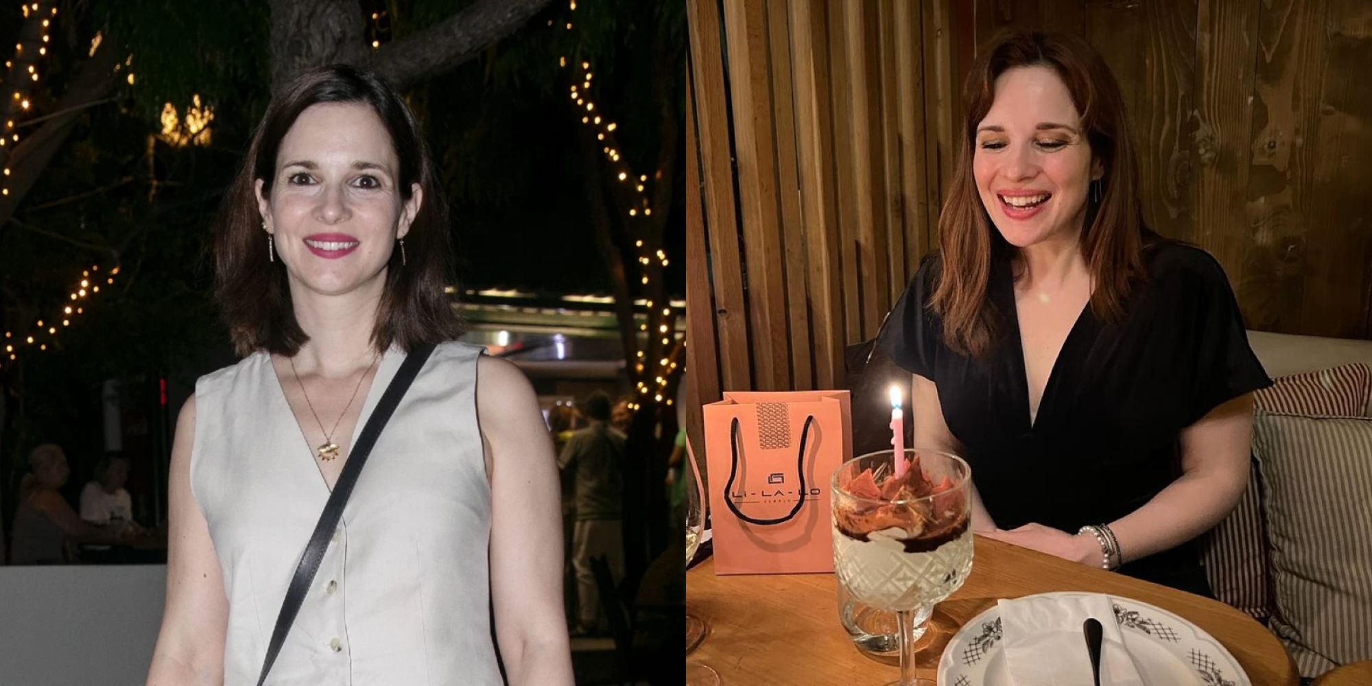 H Ευγενία Δημητροπούλου σε κολάζ