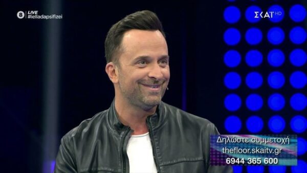 Ο Γιώργος Λιανός στο πλατό της εκπομπής "Η Ελλάδα ψηφίζει"