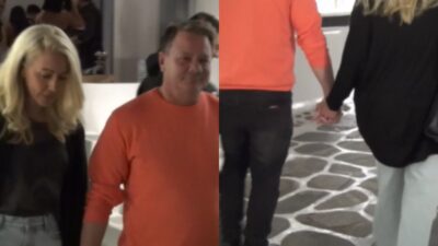 Ο Απόστολος Λύτρας και η Θεοδώρα Παπαδοπούλου στη Μύκονο