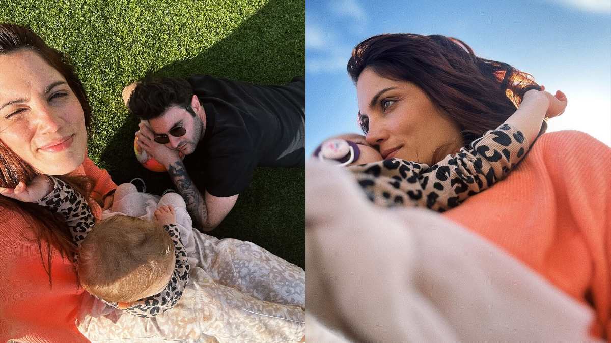 Η Μαίρη Συνατσάκη με τον σύντροφό της και την κόρη τους