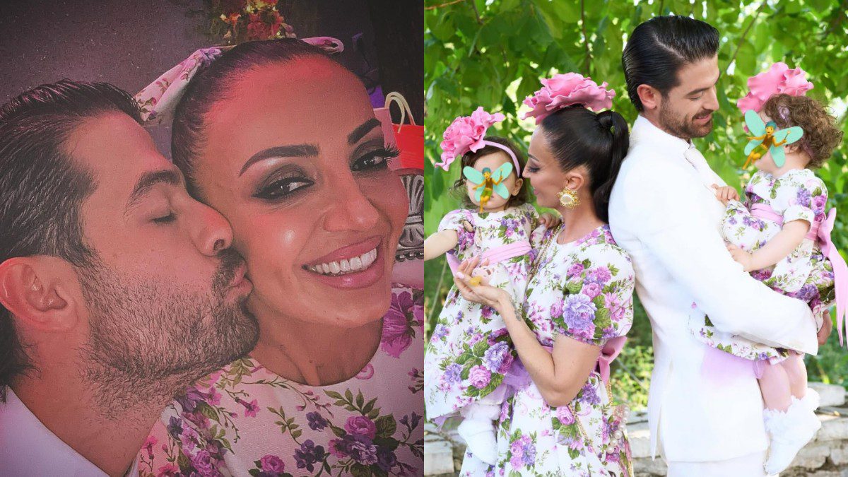 Ο Άρης Μουγκοπέτρος με την σύζυγο και τις κόρες του