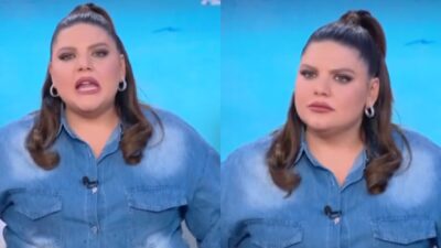 Η Δανάη Μπάρκα στον αέρα της εκπομπής της