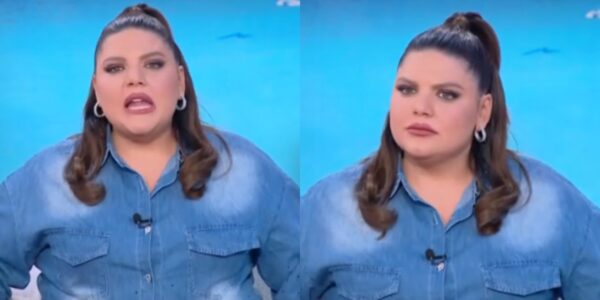 Η Δανάη Μπάρκα στον αέρα της εκπομπής της