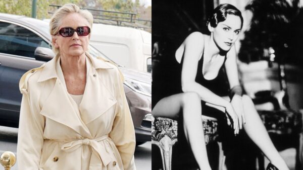 H Σάρον Στόουν στο τώρα (αριστερά) και στο παρελθόν (δεξιά)