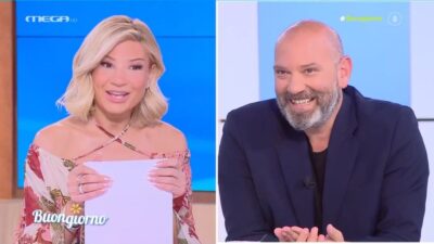 Η Φαίη Σκορδά και ο Γιώργος Λάγιος στο Buongiorno
