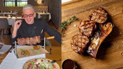 Ο Τάσος Δούσης τρώει στο Καστελόριζο grill στην Κηφισιά