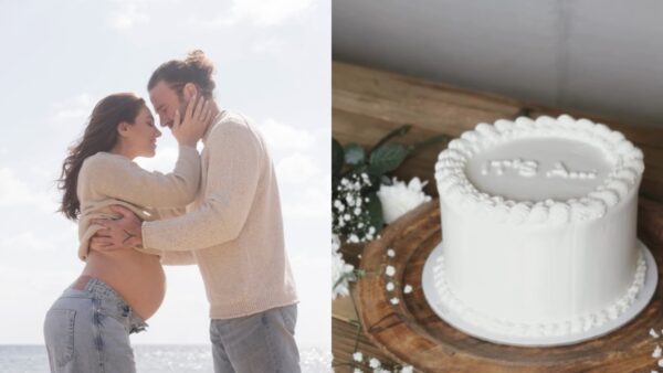 Η Ευρυδίκη Βαλαβάνη, ο Γρηγόρης Μόργκαν και η τούρτα για το φύλο του μωρού