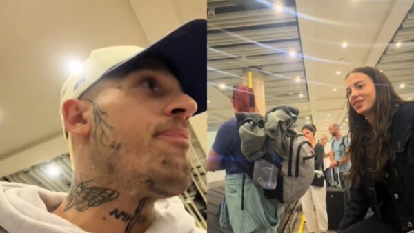 Ο Τάσος Ξιαρχό και η Ίριδα Παπουτσή στο αεροδρόμιο