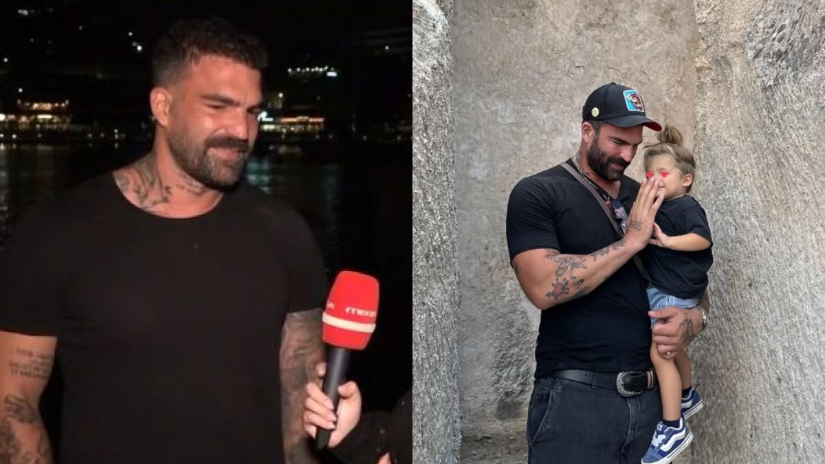 Ο Δημήτρης Αλεξάνδρου μόνος του και με τον γιο του αγκαλιά