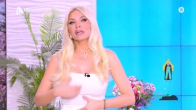 Η Κατερίνα Καινούργιου στο πλατό του Super Κατερίνα