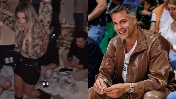 Η Αθηνά Οικονομάκου ενώ χορεύει και ο Μπρούνο Τσερέλα