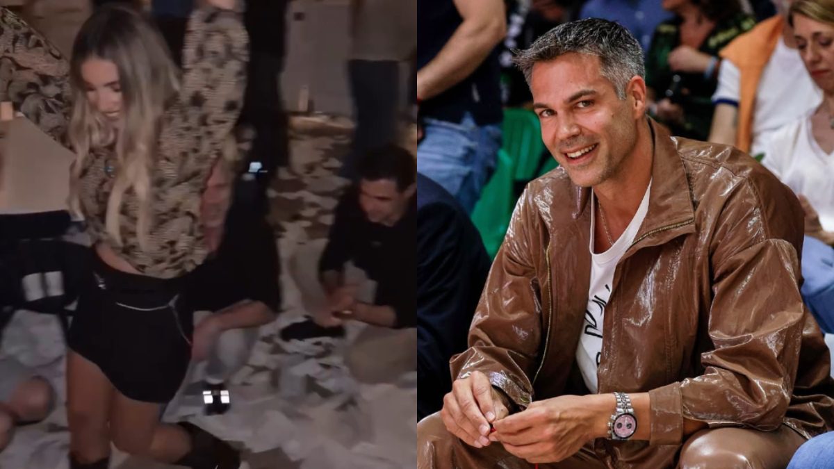 Η Αθηνά Οικονομάκου ενώ χορεύει και ο Μπρούνο Τσερέλα