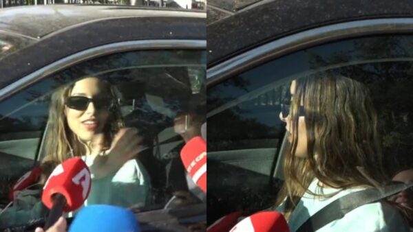 Η Μαρίνα Σάττι στο αυτοκίνητό της
