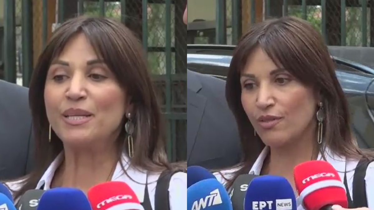 Η Σοφία Παυλίδου έξω από το δικαστήριο