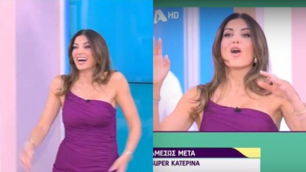 Η Σταματίνα Τσιμτσιλή στο πλατό του Happy Day