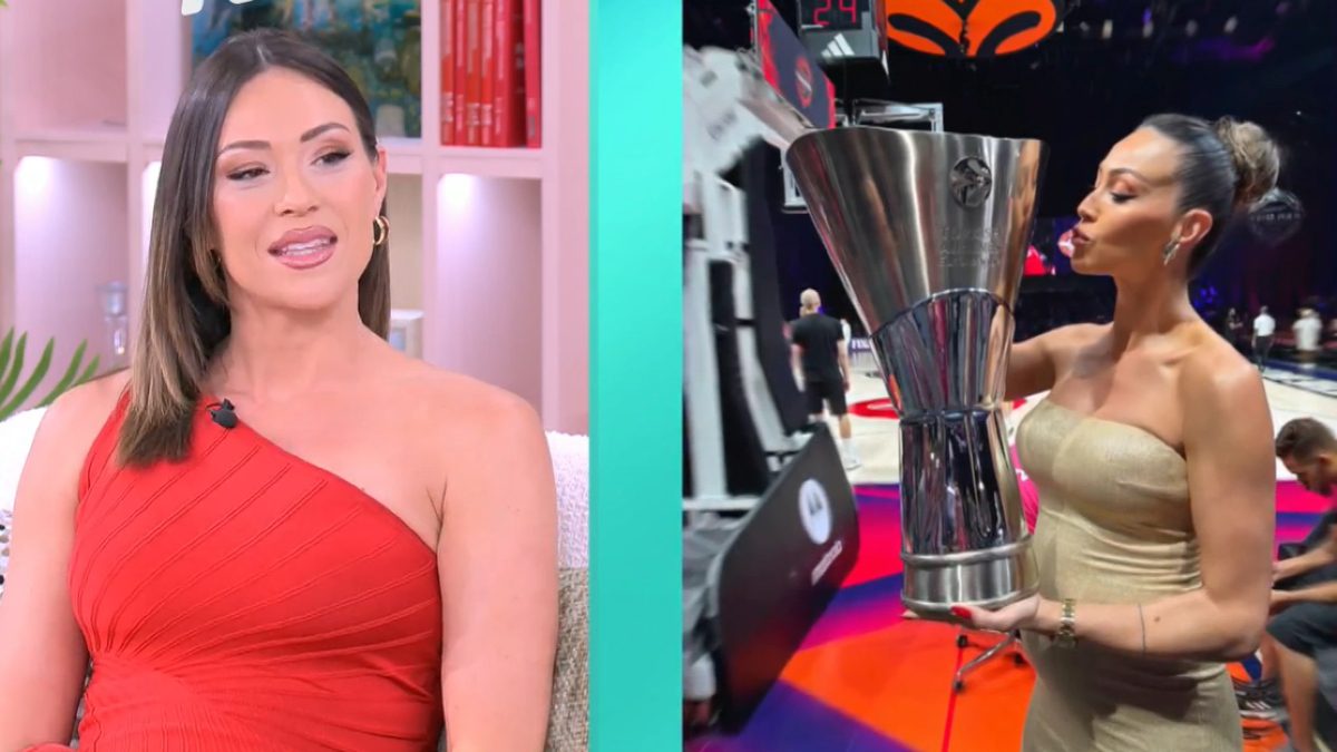 Η Δώρα Παντέλη στο πλατό του Happy Day