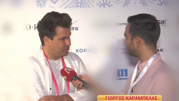 Ο Γιώργος Καράμπελας στην κάμερα του Happy Day