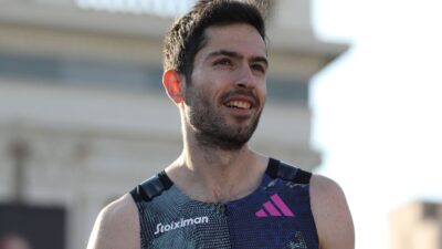 Ο Μίλτος Τεντόγλου σε αγώνα