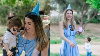 Η Βασιλική Τρουφάκου στα γενέθλια του γιου της