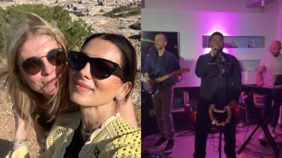 Η Σταματίνα Τσιμτσιλή στο πάρτι γενεθλίων της κουνιάδας της