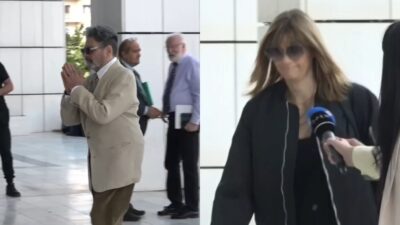 Ο Γιώργος Χριστοδούλου και η Άννα Μαρία Παπαχαραλάμπους στη δίκη Φιλιππίδη