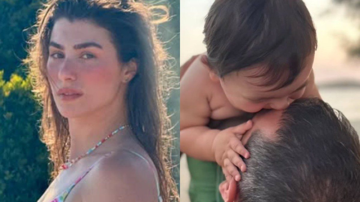 Η Χρύσα Μιχαλοπούλου και ο Λεωνίδας Κουτσόπουλος με τον γιο τους