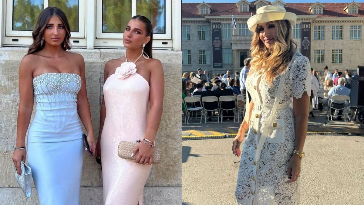 Η Ελένη Πετρουλάκη με τις κόρες της, Δωροθέα και Μίλα Ίβιτς