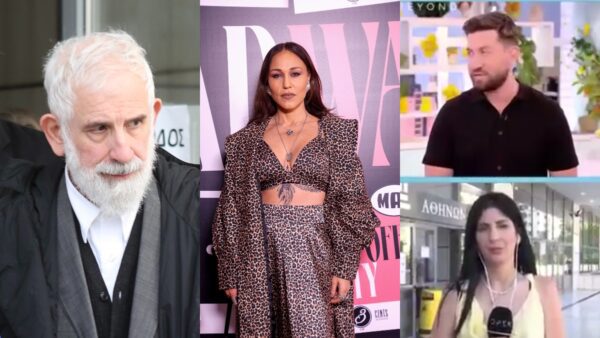 Ο Πέτρος Φιλιππίδης, η Πηνελόπη Αναστασοπούλου και δημοσιογράφοι του Καλοκαιρινό Ραντεβού