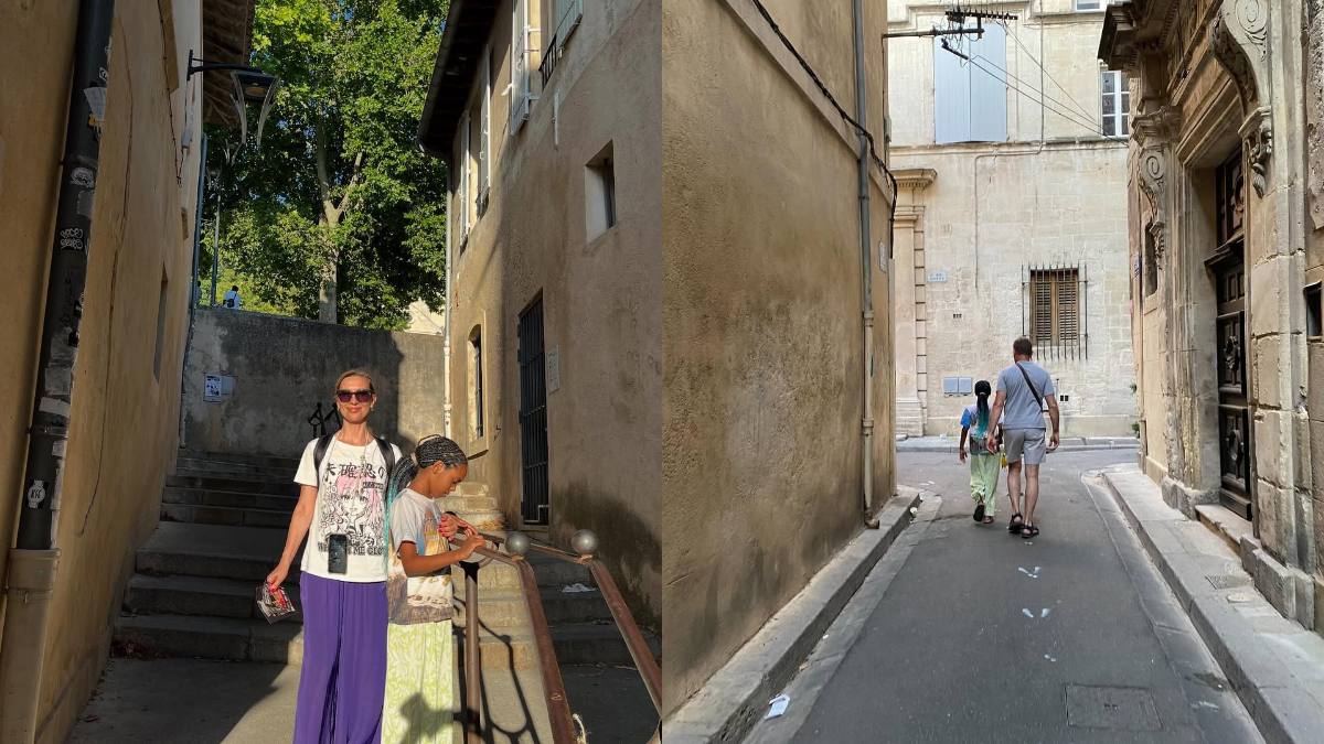 Η Βίκυ Βολιώτη με τον σύζυγό της και την κόρη τους στην Ιταλία