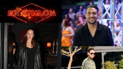 Η Δαλάκα, ο Κατσούλης και ο Μπόγρης και το λογότυπο του Exathlon