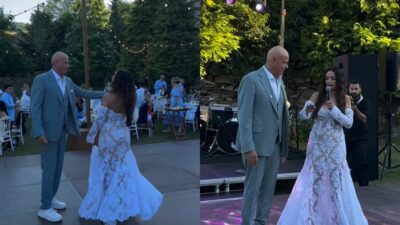 Η Ελπίδα Ιακωβίδου και ο Τζώνη Καλημέρης στον γάμο τους