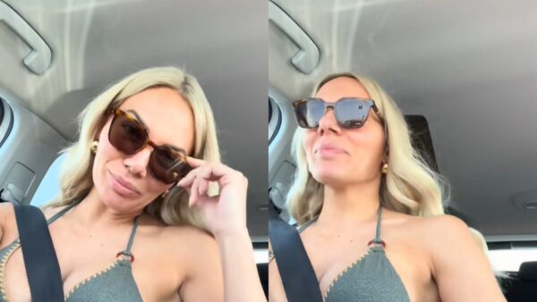 Η Ιωάννα Μαλέσκου στο αυτοκίνητό της