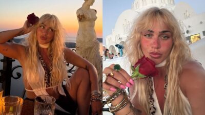 Η Κόνι Μεταξά στη Σαντορίνη