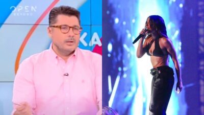 Ο Λάμπρος Κωνσταντάρας και η Μαρίνα Σάττι