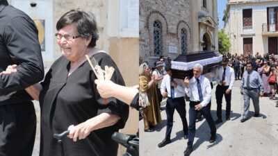 Η μητέρα του Γεράσιμυο Μιχελή στην κηδεία του